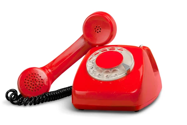 Retroröd telefon — Stockfoto