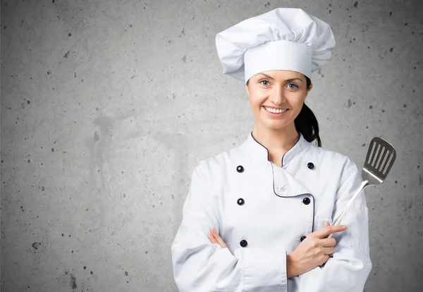 Retrato de una joven chef —  Fotos de Stock
