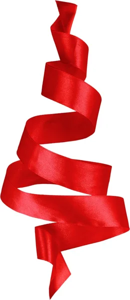 Красная Рождественская лента — стоковое фото