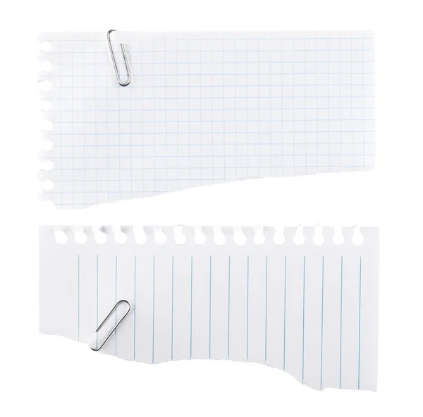 Blanco rasgado pedazo de papel — Foto de Stock