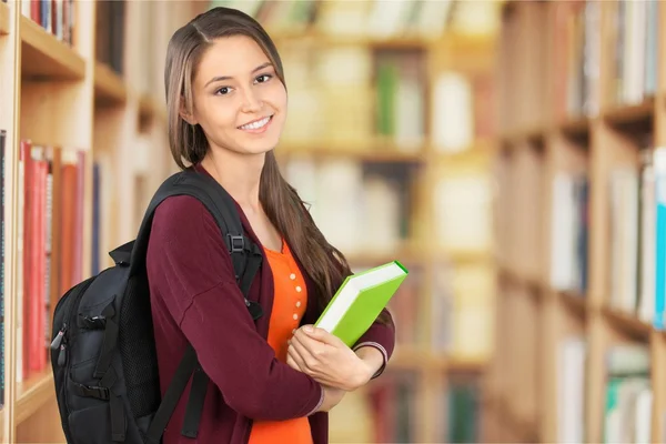 Unga kvinnliga collegestudent — Stockfoto