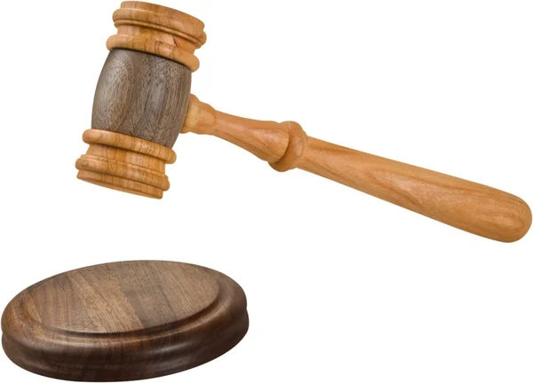 Wooden gavel on wooden table — Stock Photo, Image