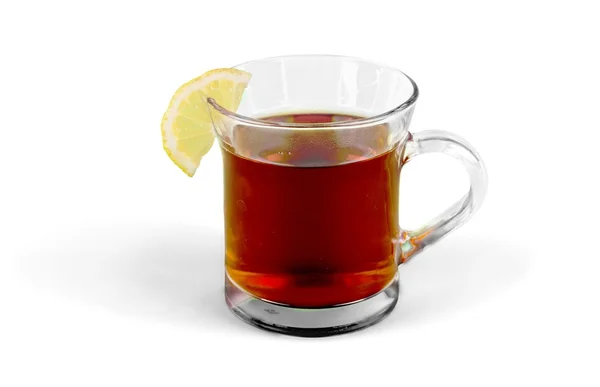 Чай с нарезанным лимоном — стоковое фото
