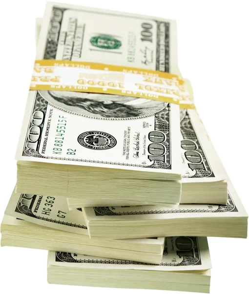 Stack of money isolated — Stock Photo, Image