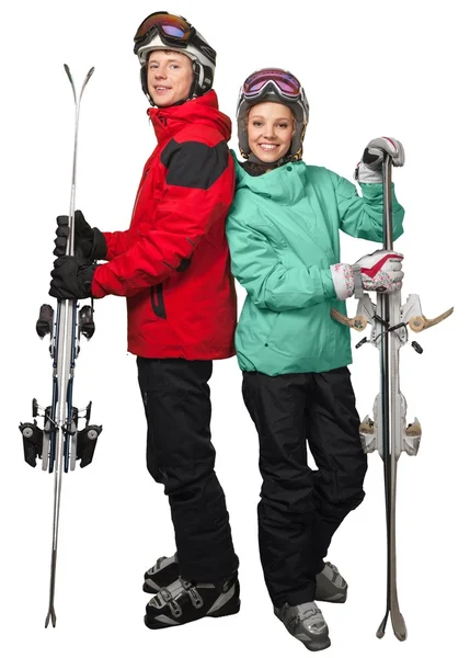 Happy Young Snowboarders — Stock Photo, Image