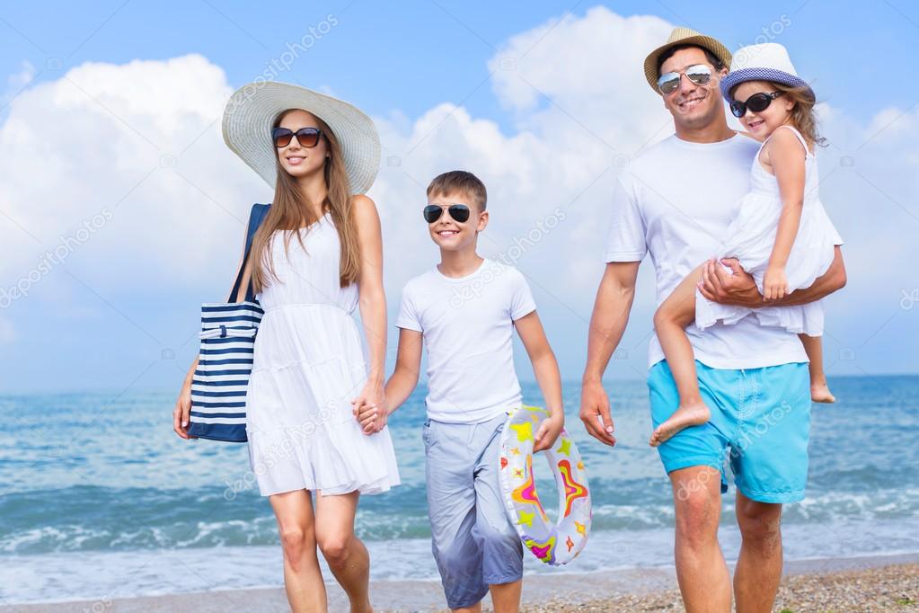 happy family on vacations