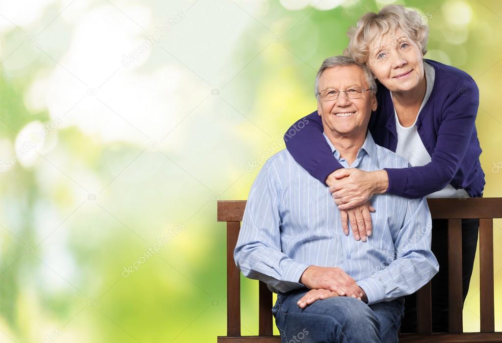 happy senior couple smiling 