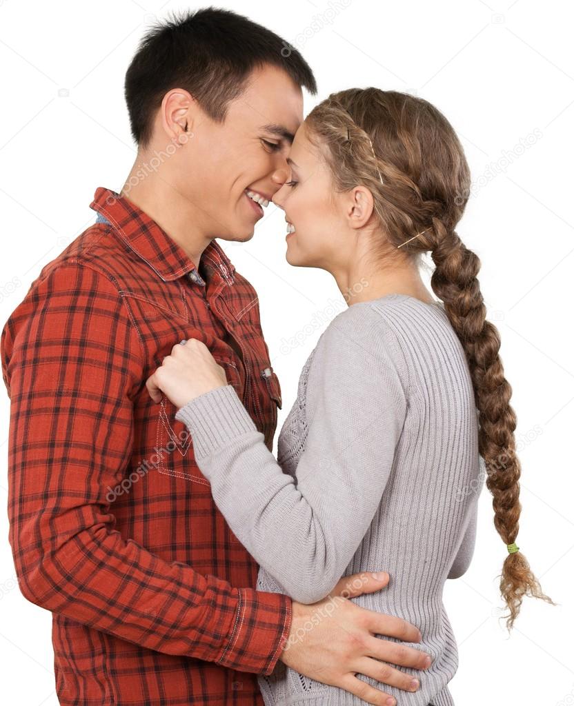 Portrait of smiling young couple 