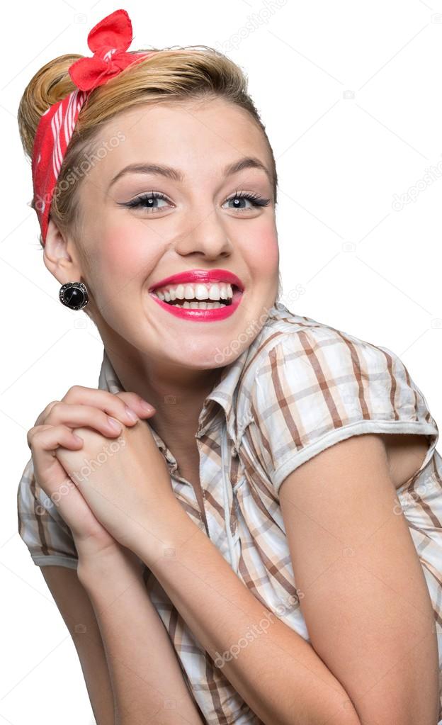 woman with pin-up make-up 