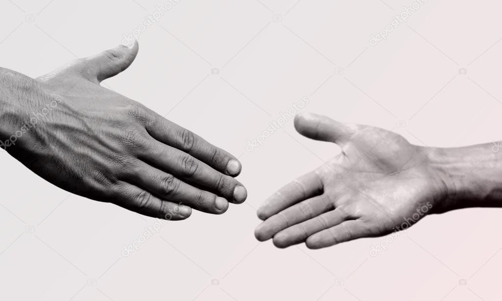 Shake hands isolated 