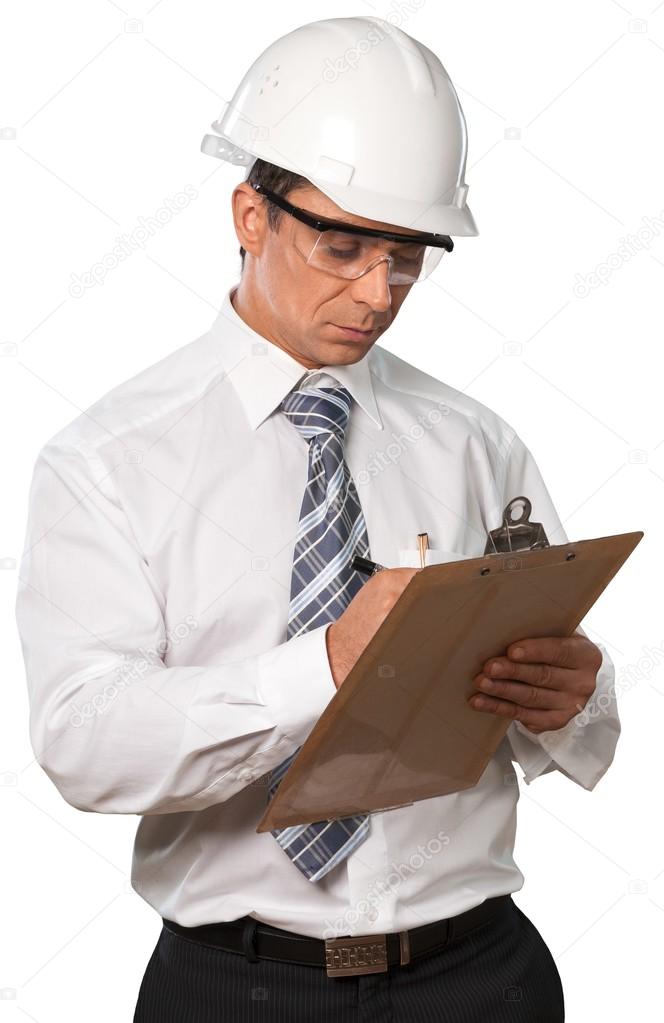 Handsome safety inspector — Stock Photo © billiondigital 118537492