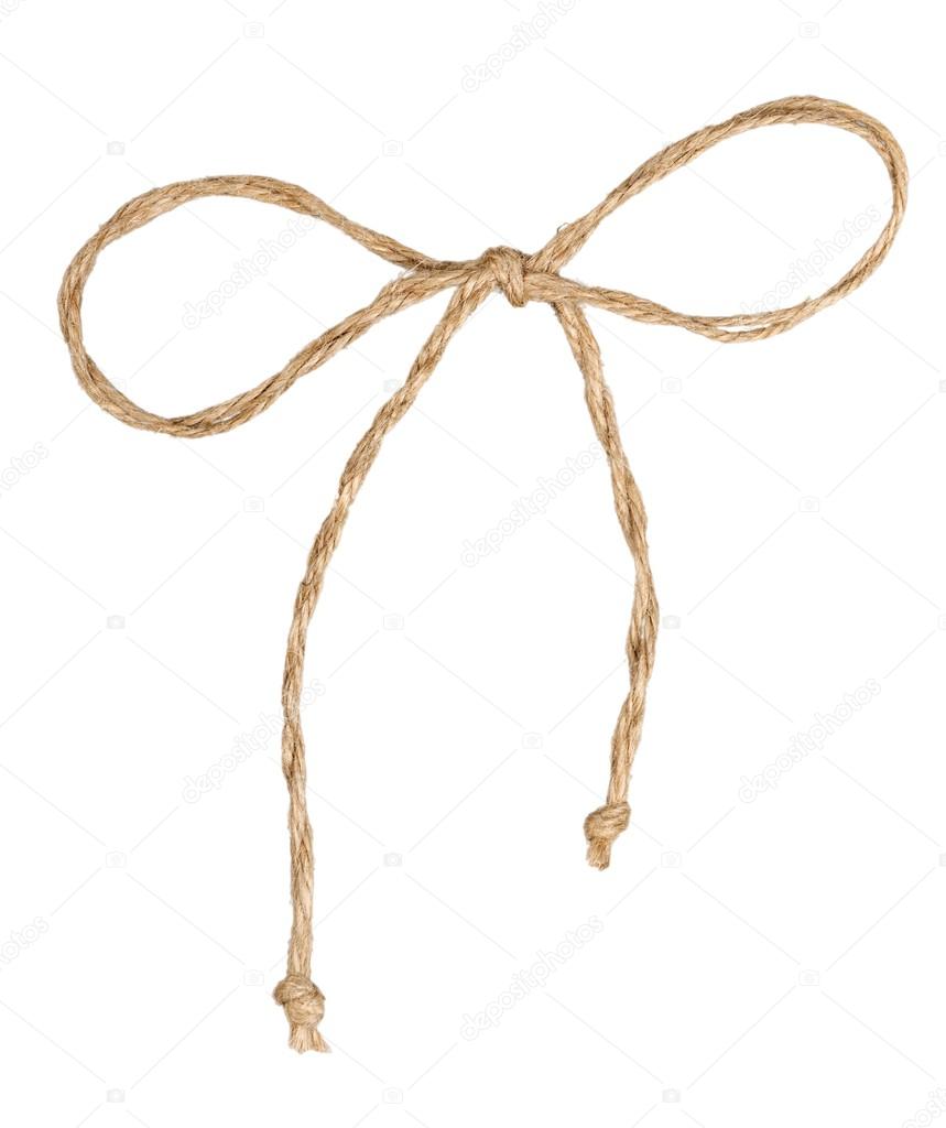 Twine string tied in a bow