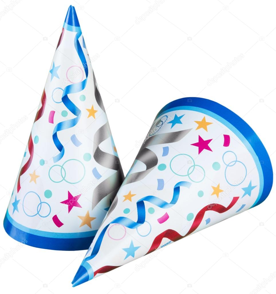 party hats isolated