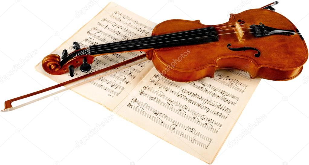 Violín y notas musicales fotografía de stock © billiondigital