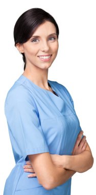 Kendine güvenen erkek hemşire