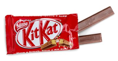 pened Kit Kat çikolata bar.