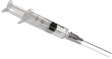 Plastic syringe isolated  clipart