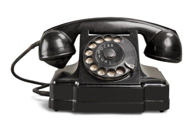 Retro siyah telefon