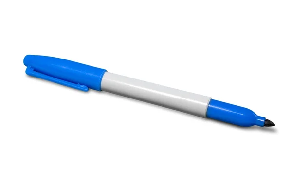 Синій кулькова ручка — стокове фото