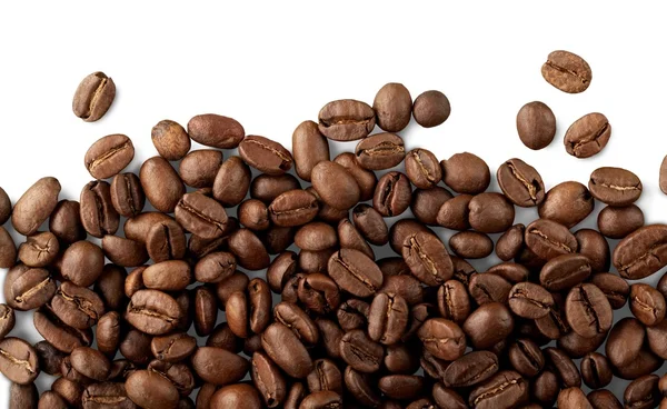 背景上的咖啡豆 — 图库照片