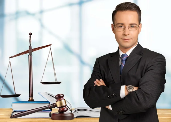 Yakışıklı beyaz avukat — Stok fotoğraf