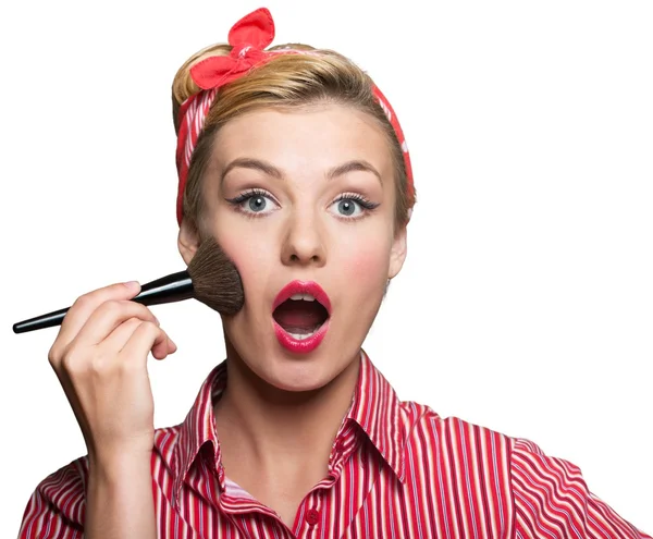 Γυναίκα με pin-up make-up — Φωτογραφία Αρχείου