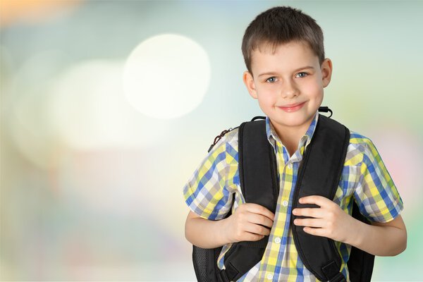 Little boy with backpack