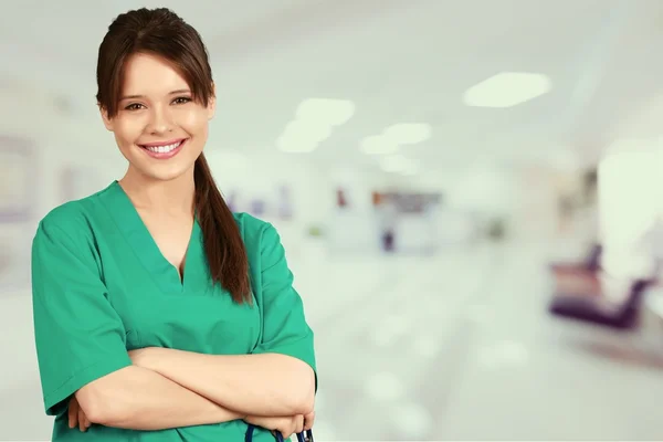 Attractive young female doctor — Stock Photo, Image