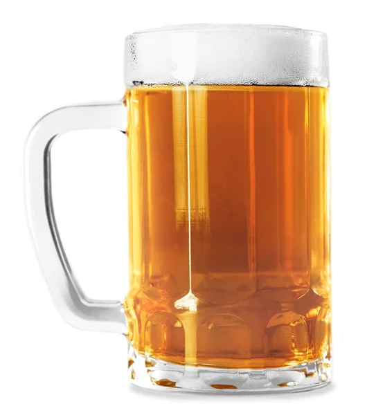 Caneca de cerveja isolada em branco — Fotografia de Stock