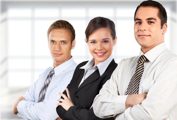 Young and successful businesspeople in office — Stock Photo, Image