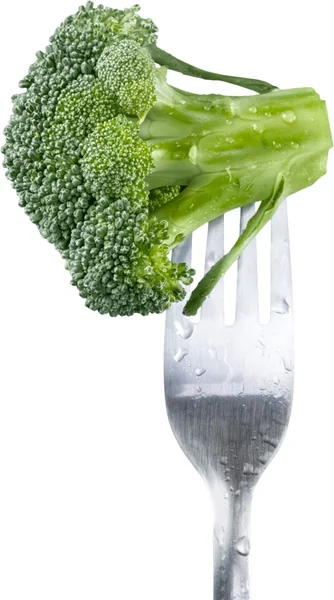 Broccoli di fioretto su forchetta — Foto Stock