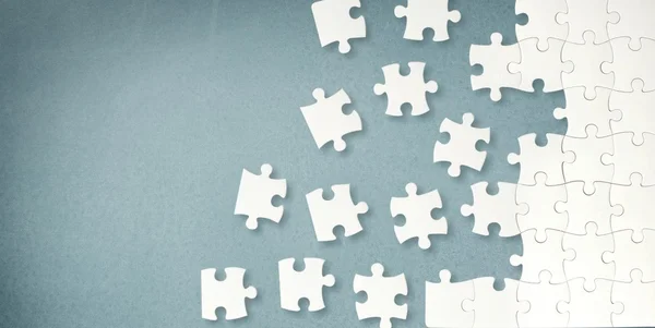 White puzzle pieces — Stock Photo, Image