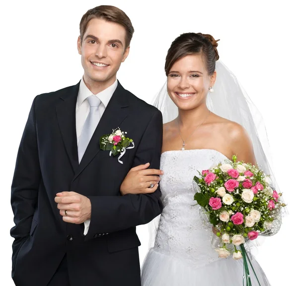 Appena sposato giovane coppia — Foto Stock