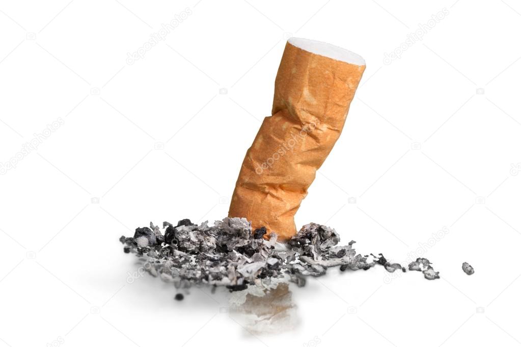 smoked a cigarette on  background