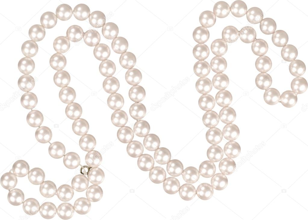 Pearl necklace isolated