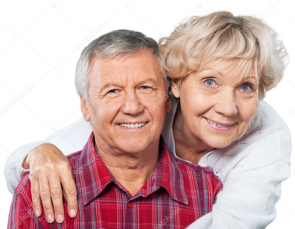 happy senior couple smiling 