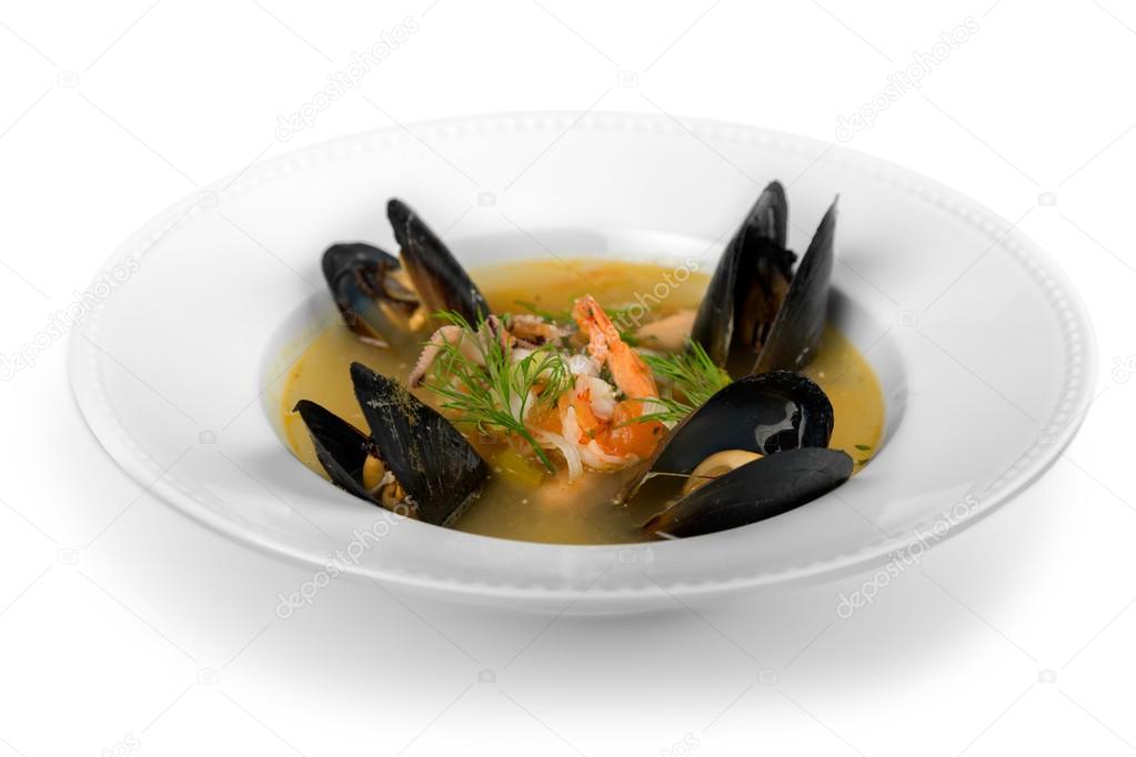 tasty mussel soup 