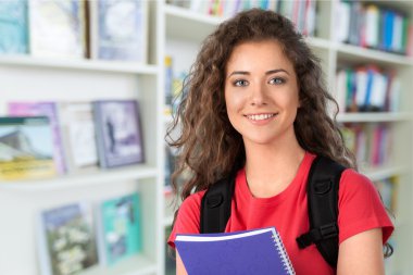 Öğrenci kız holding renkli defter