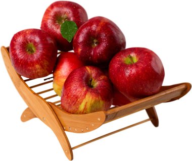 Ripe red apples clipart