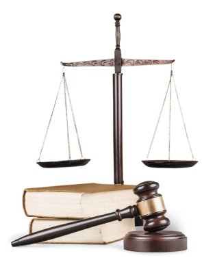 Justice Scales and books clipart