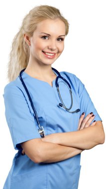 çekici genç kadın doktor