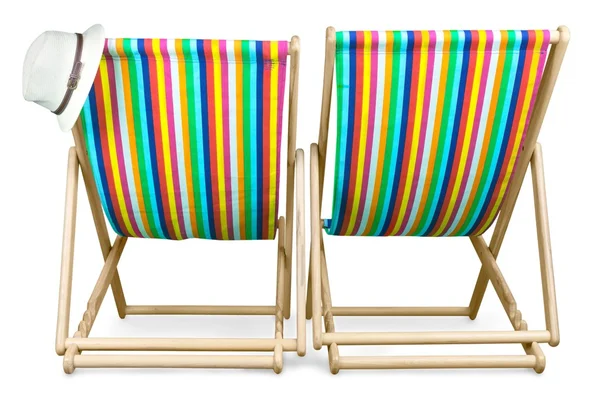 Deckchairs isolated on  background — Stock Photo, Image