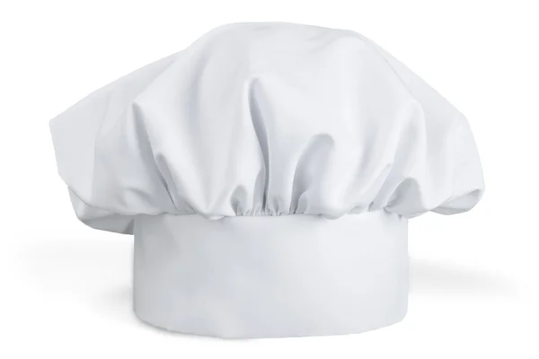 Біла шапка кухарів ізольована — стокове фото