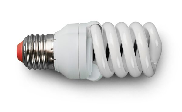 Эко-лампа на заднем плане
