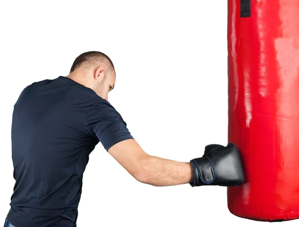 Retrato de um homem bonito boxe — Fotografia de Stock