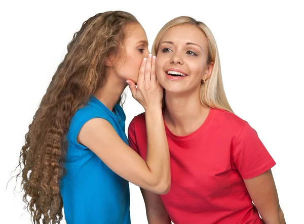 Woman revealing secret to her friend — Stock Photo, Image