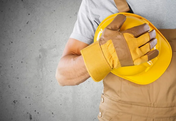 Trabajador con casco — Foto de Stock