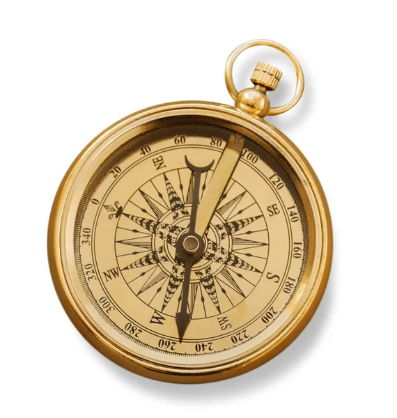 Mosiądz antyczny kompas — Zdjęcie stockowe