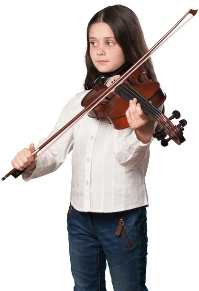 Jovem com violino — Fotografia de Stock