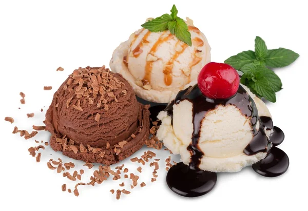 Gombóc fagylalt- és feltöltési — Stock Fotó